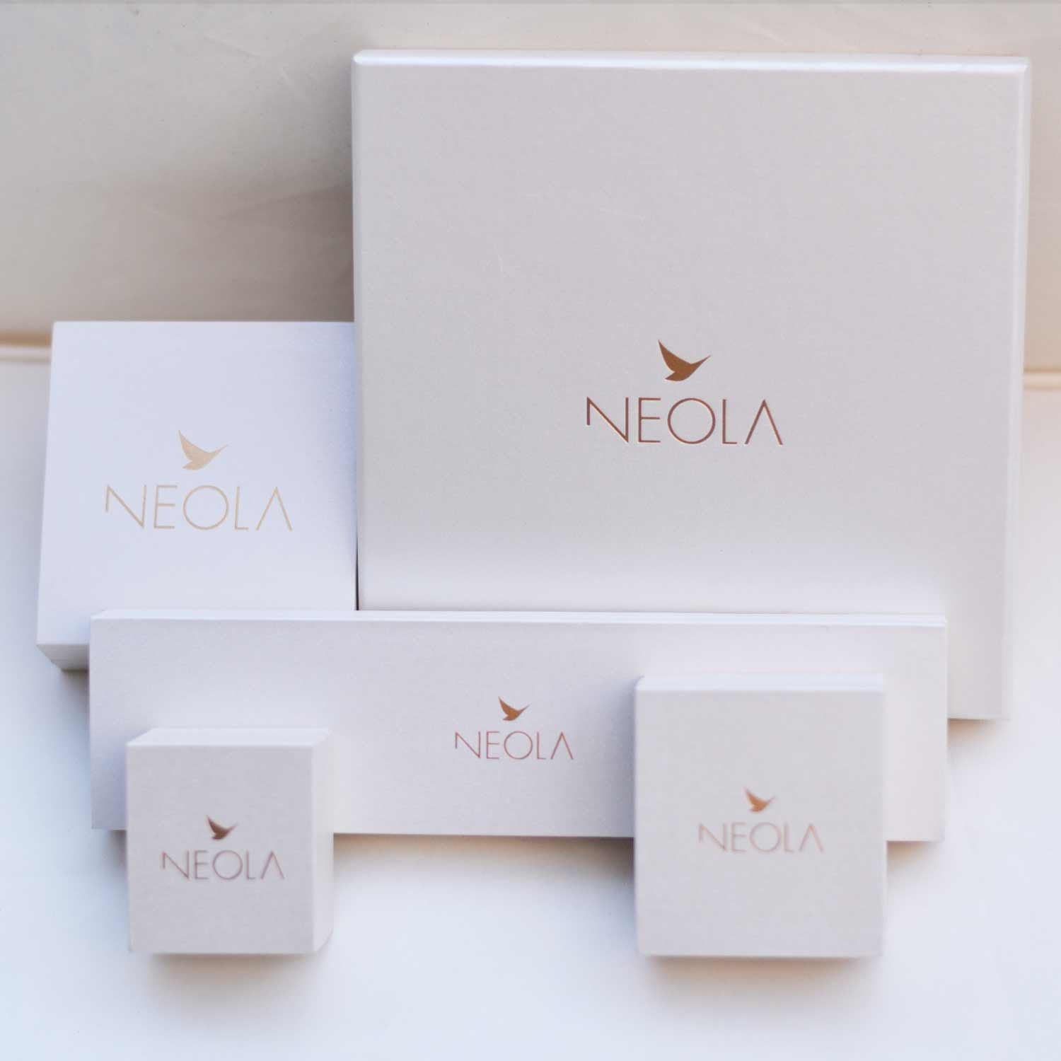 Rose Gold Necklace Cubes | Neola Design