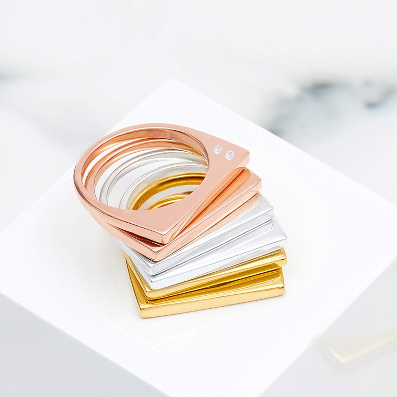 Minerva Gold Stacking Ring 