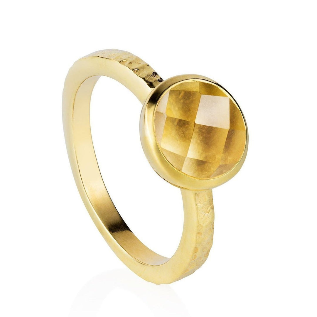 Estella Gold Stacking Ring with Citrine